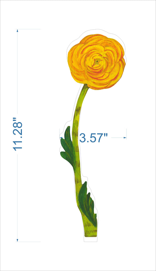 Yellow Ranunculus | 0.25in. Acrylic Floral