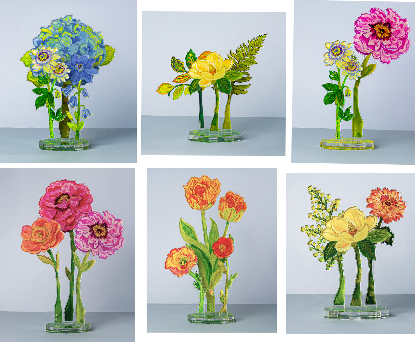 Thistle Zinnia RETAIL Small Acrylic Single Flower