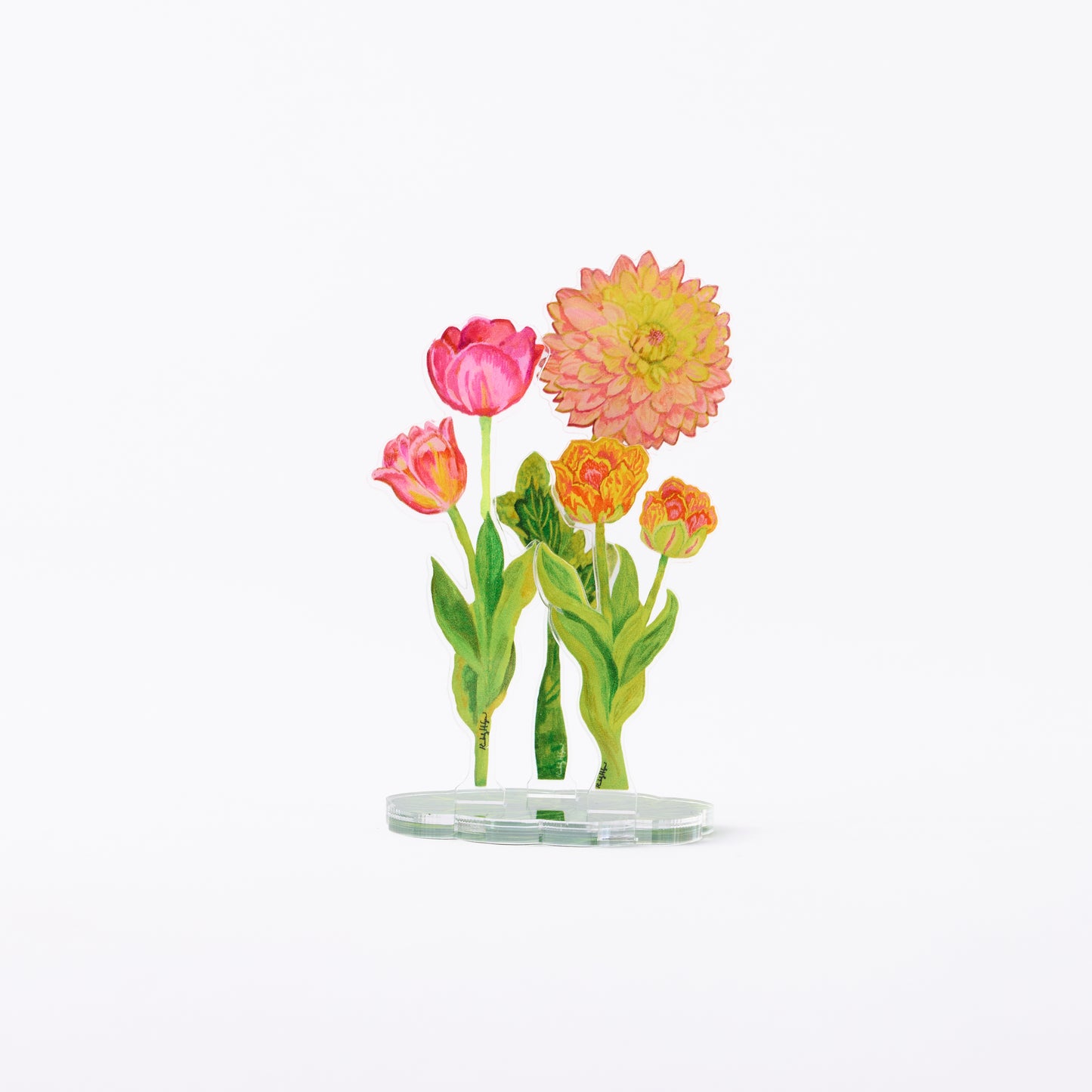 Petite Bouquet Collection acrylic floral set of 6 UV printed botanical designs