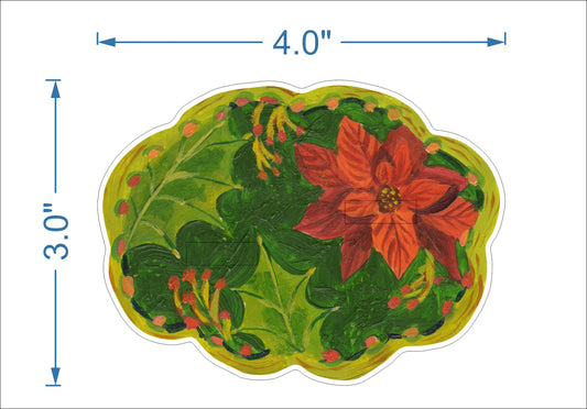 Poinsettia Pattern Double Stand | 0.50in. Acrylic