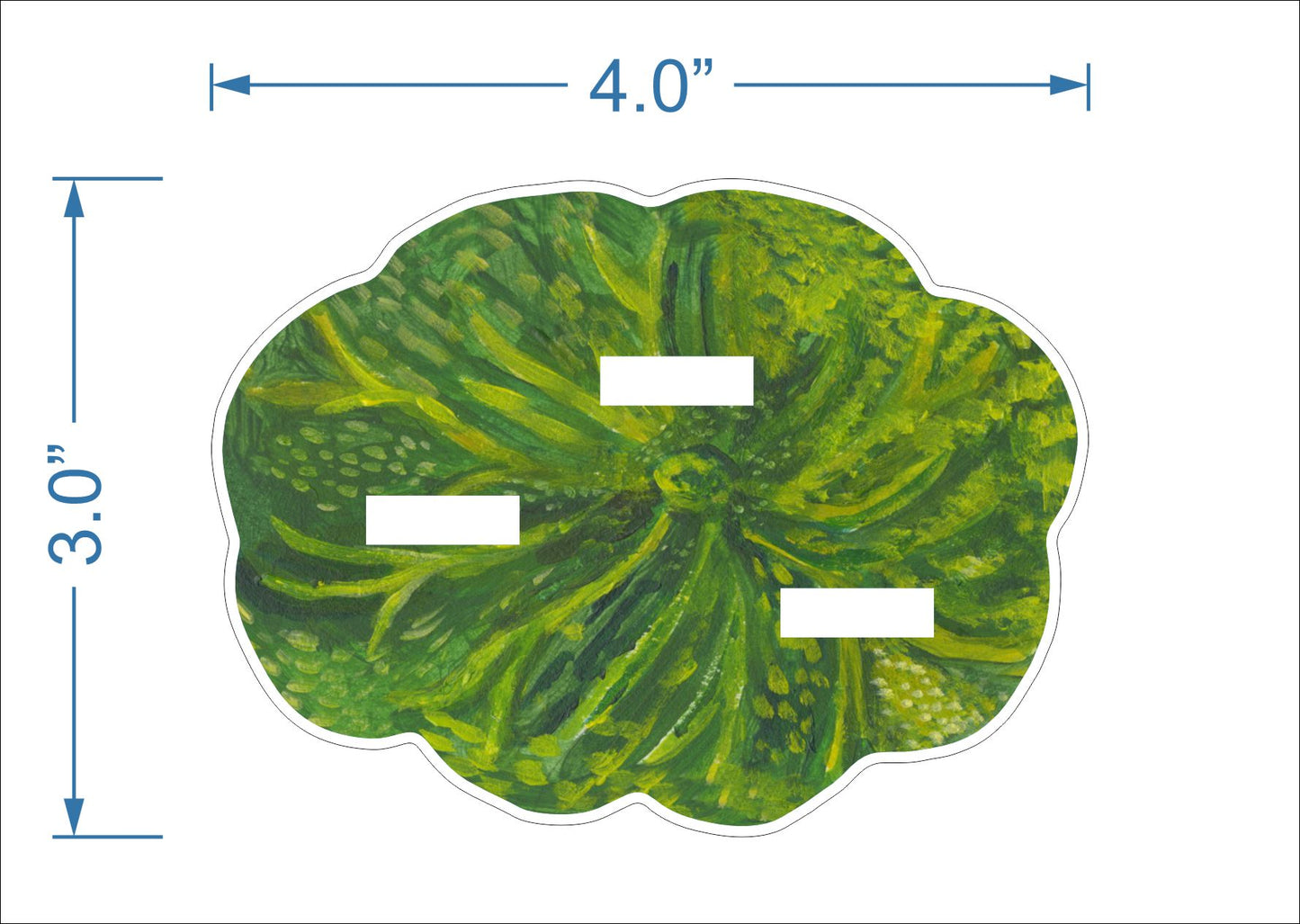 KHA-S003 Triple Stand Green Lotus | 0.50in. Acrylic