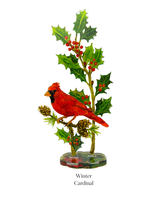 Winter Cardinal Arrangement | Floral Arrangement Bundle