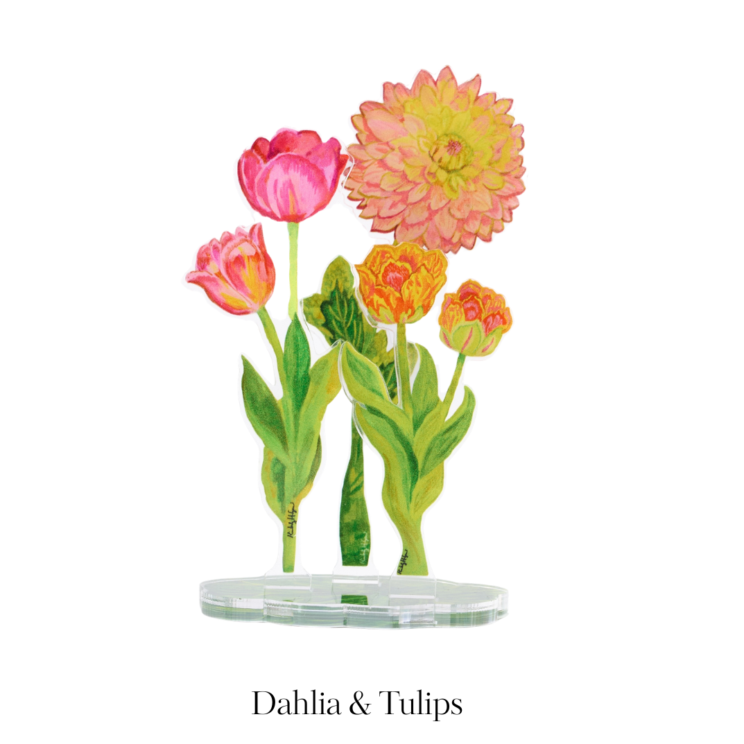 Dahlia & Tulips Arrangement | Floral Arrangement Bundle