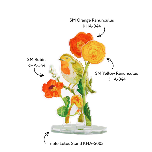 Robin & Ranunculus Arrangement | Floral Arrangement Bundle