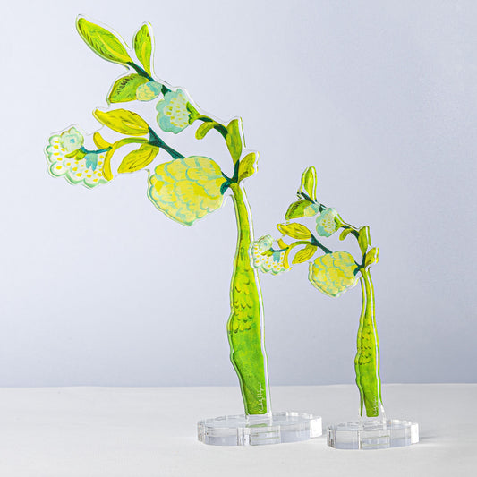Aqua Blossoms | 0.25in. Acrylic Floral