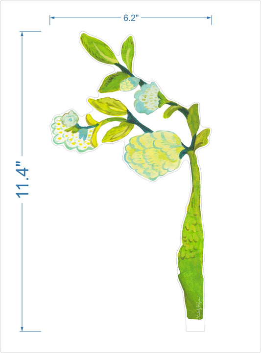 Aqua Blossoms | 0.25in. Acrylic Floral