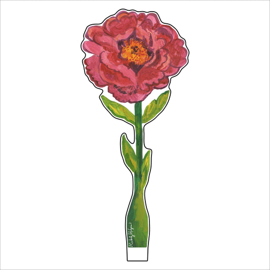 Carmine Peony SM KHA-008 | 0.25in. Acrylic | Single