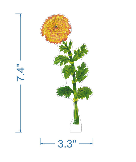 Chrysanthemum | 0.25in. Acrylic Floral