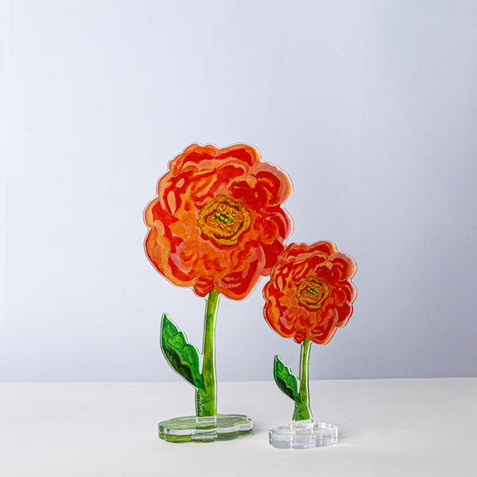 Coral Charm Peony | 0.25in. Acrylic Floral