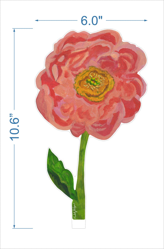 Coral Charm Peony | 0.25in. Acrylic Floral