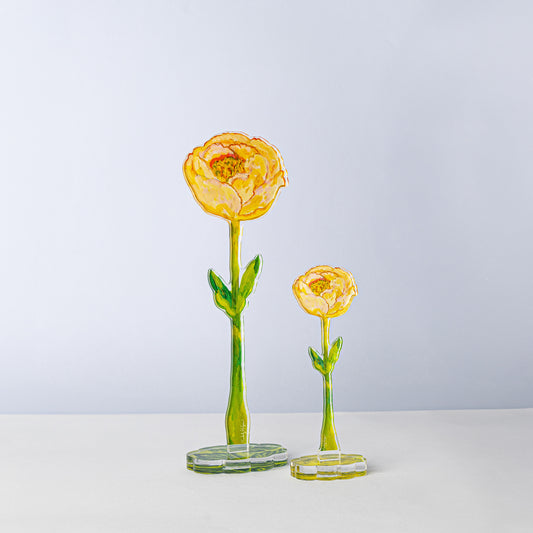 Cream Peony | 0.25in. Acrylic Floral