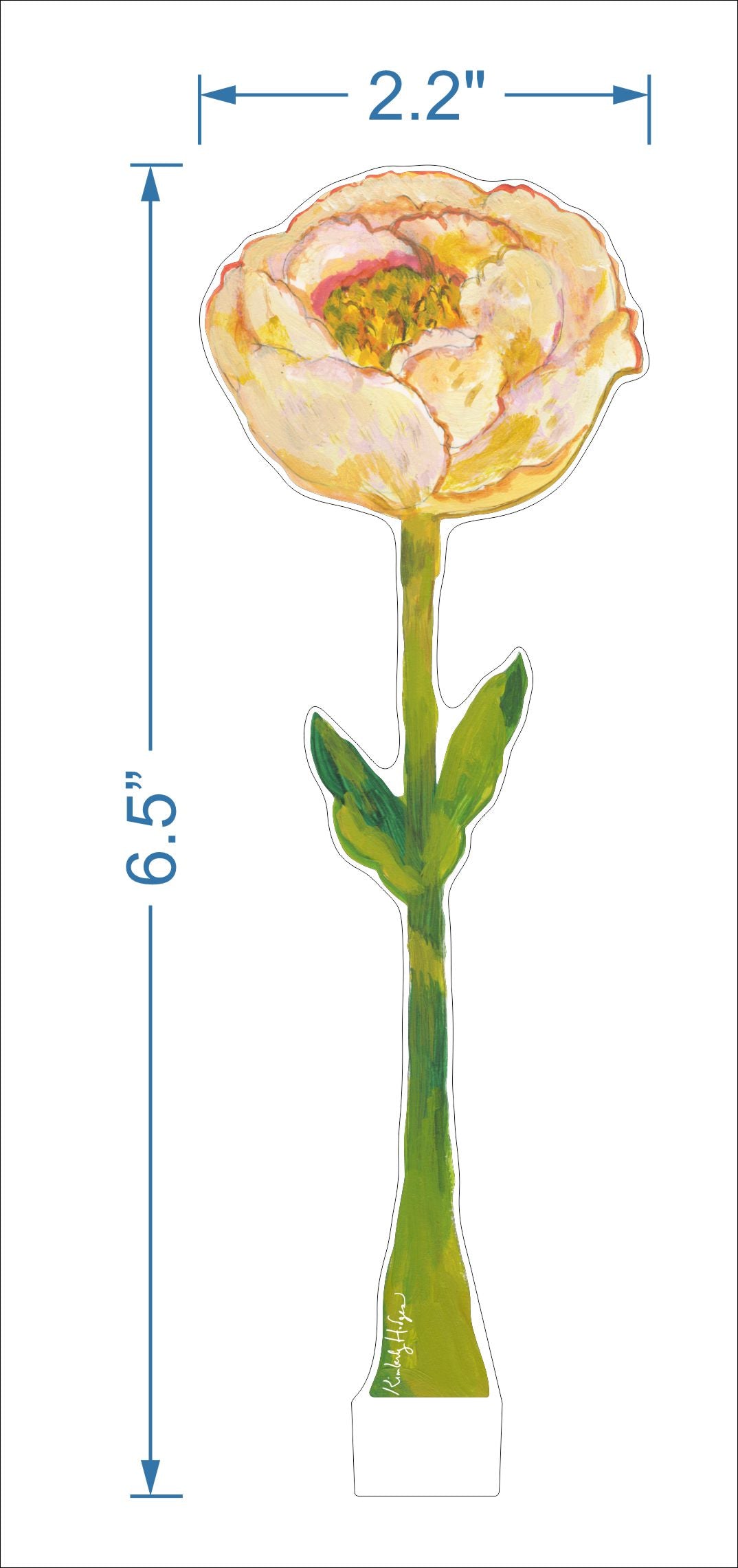 Cream Peony | 0.25in. Acrylic Floral