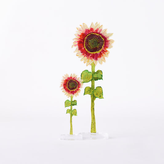Crimson Blaze Sunflower | 0.25in. Acrylic Floral