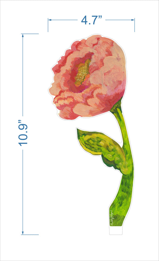 Curved Peony | 0.25in. Acrylic Floral