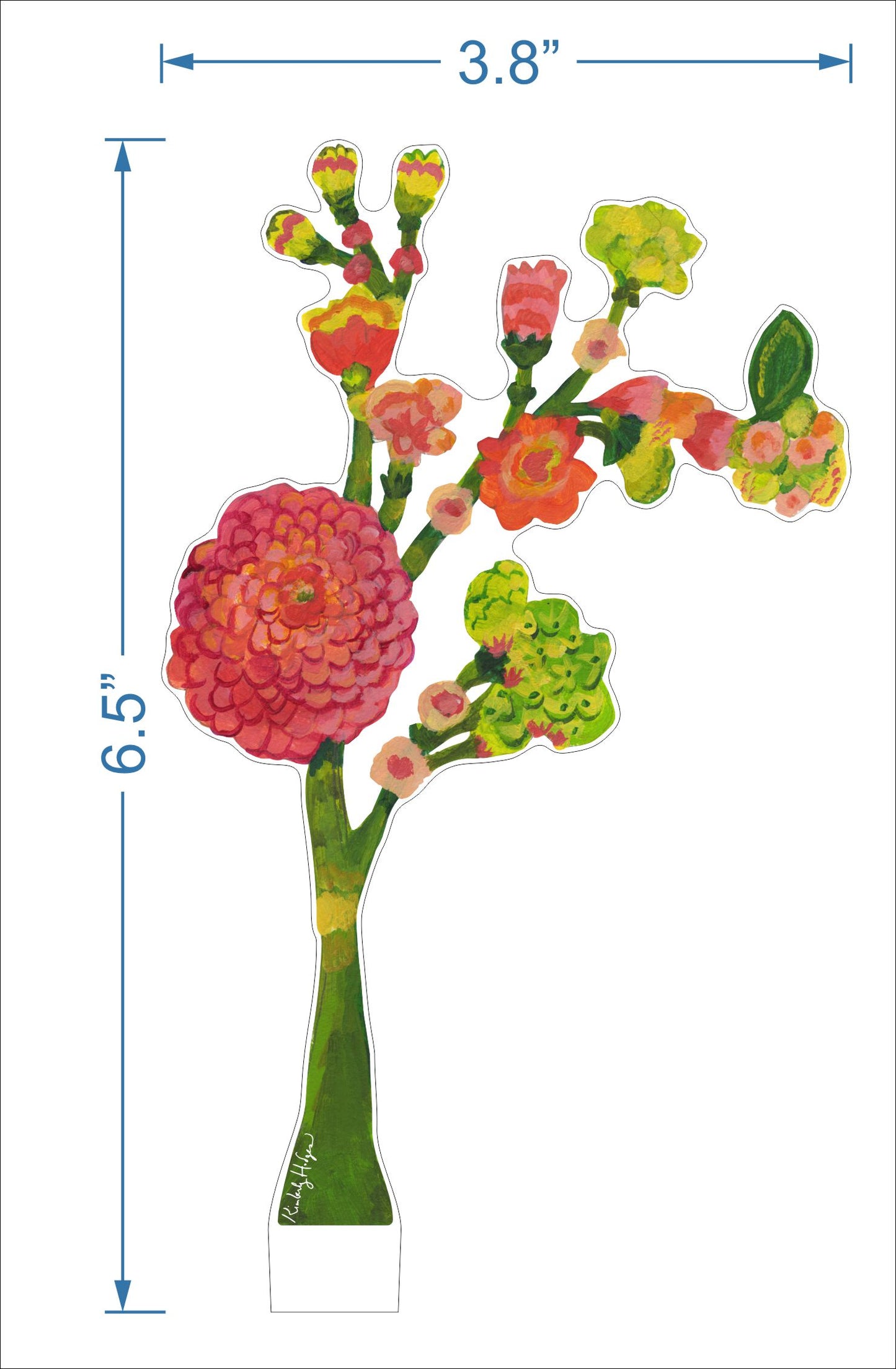 Dahlia Blossoms | 0.25in. Acrylic Floral