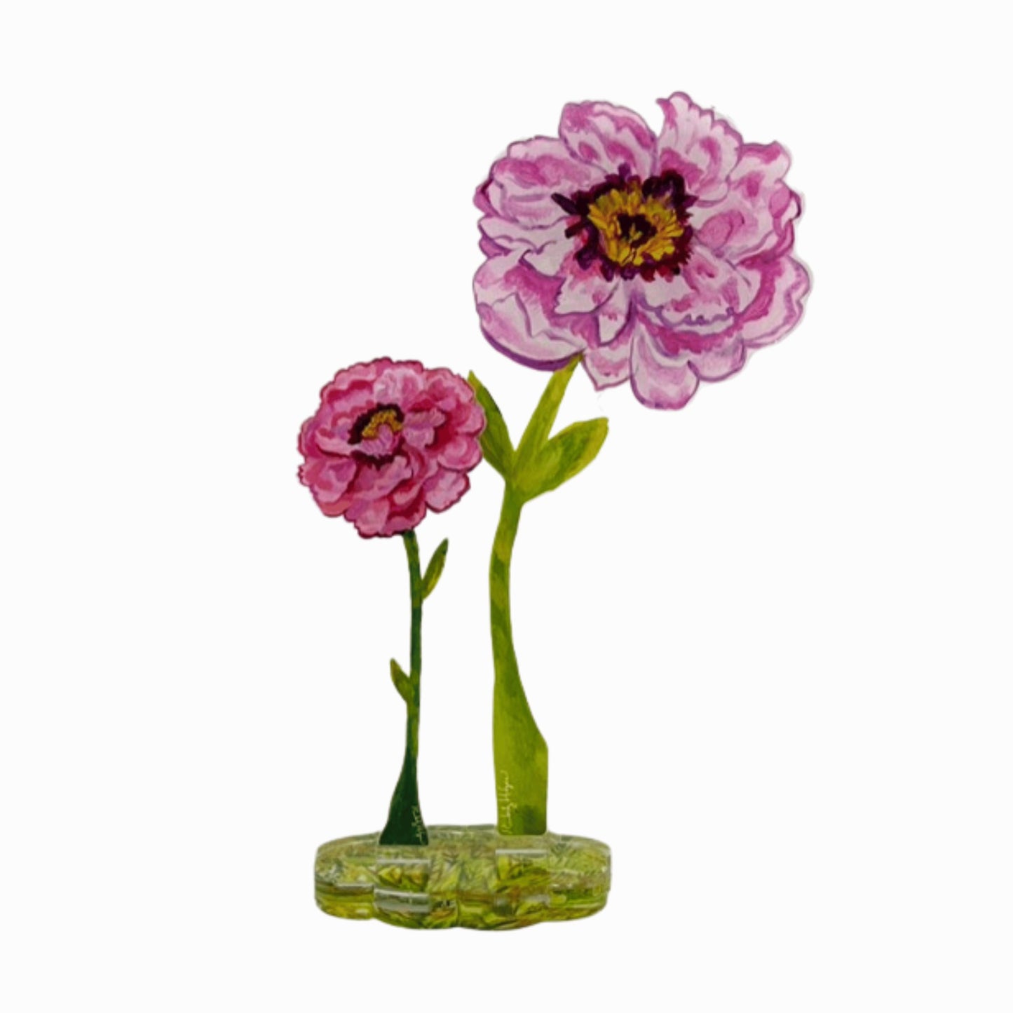 Tall Magenta Peony | 0.25in. Acrylic Floral