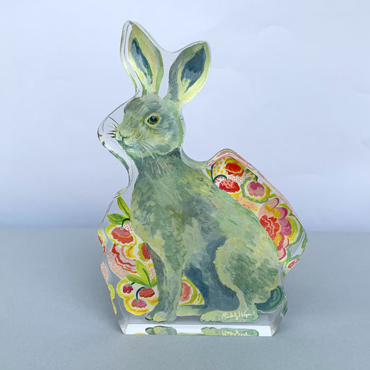 Flower Rabbit .75 Acrylic Shelfie Wholesale