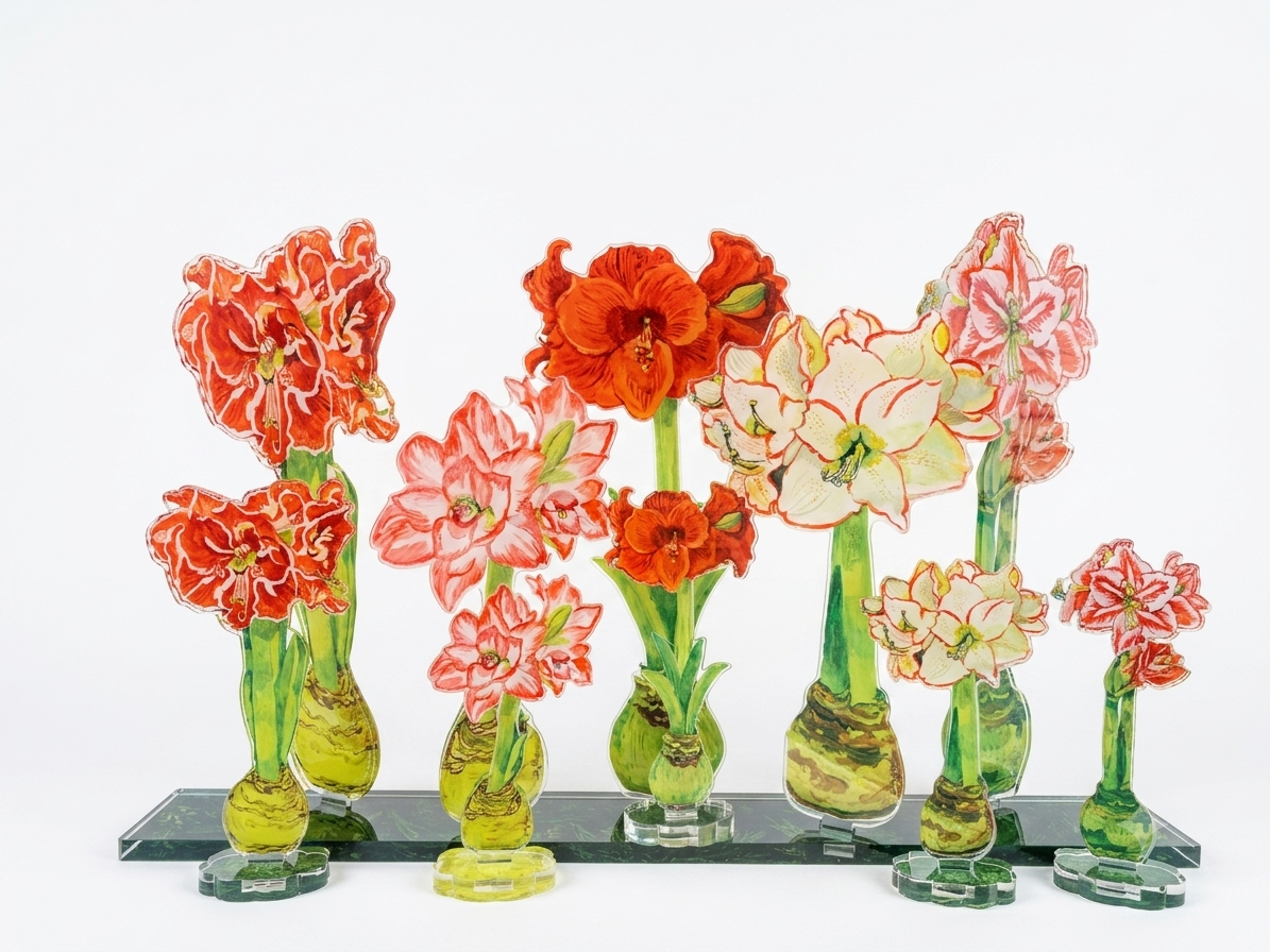 White Amaryllis | 0.25in. Acrylic Floral