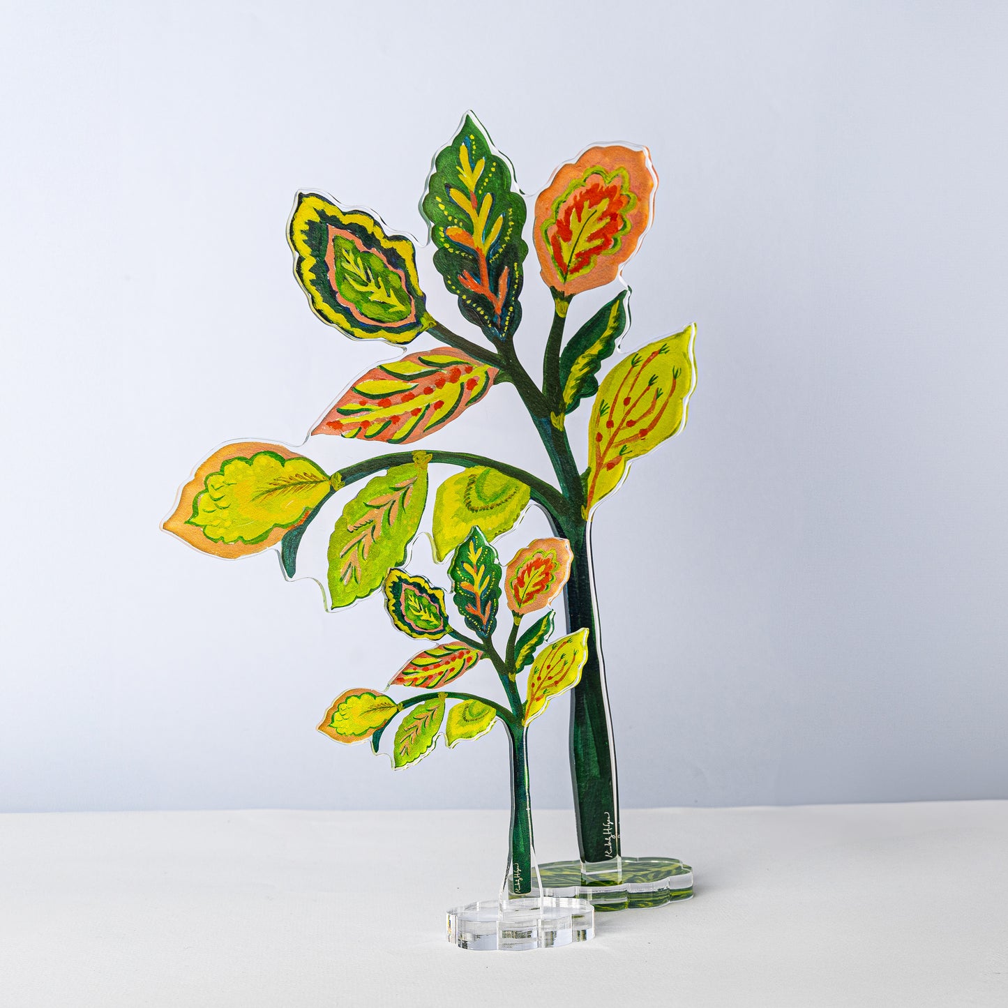 Green Leaves | 0.25in. Acrylic Floral