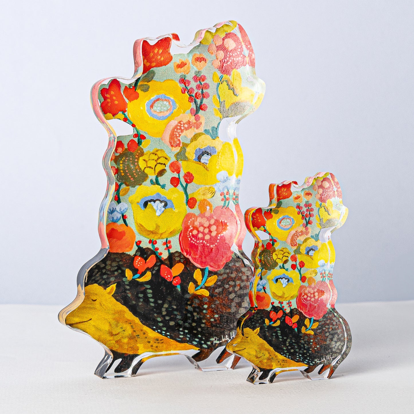 Green Lotus Hedgehog | 0.75in. Acrylic Large