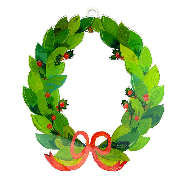 Holly Acrylic Holiday Wreath