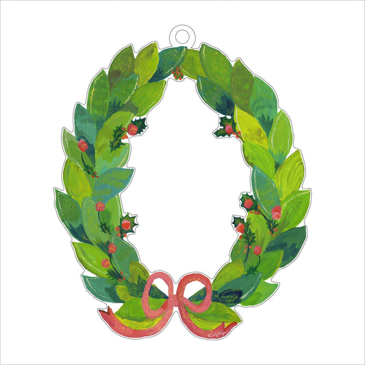 Holly Wreath XL | 0.25in. Acrylic | Case (10+)