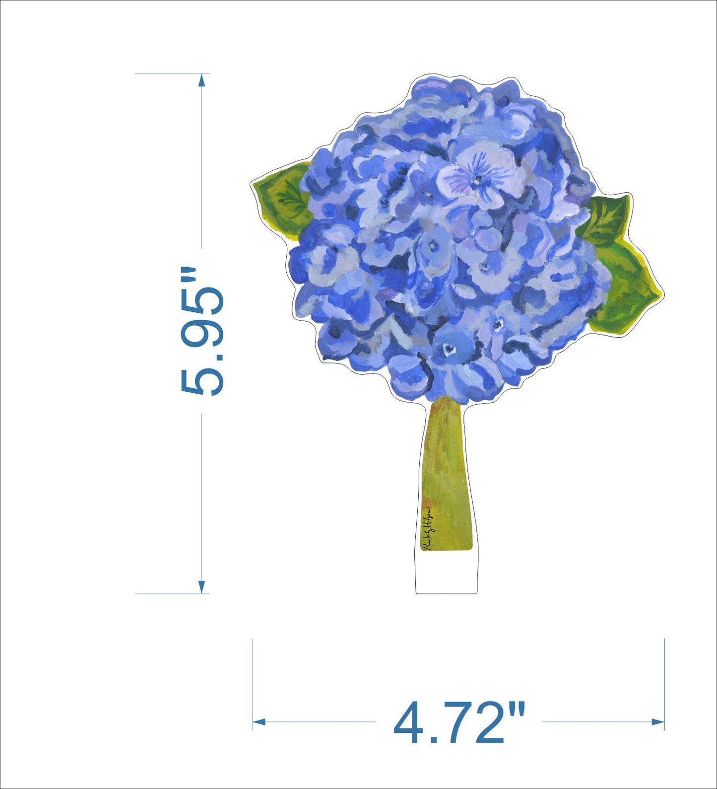 Hydrangea Royal Blue | 0.25in. Acrylic Floral