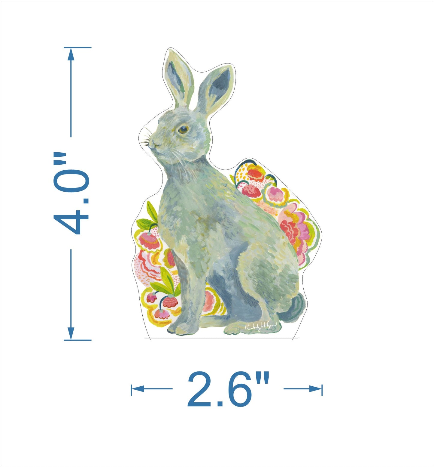 Flower Rabbit Mini | 0.50in. Acrylic Mini
