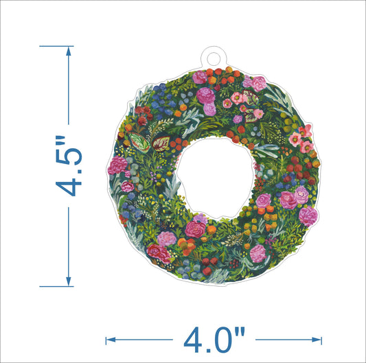 Basel Fruit Wreath Ornament KHA-165 | 0.25in. Acrylic