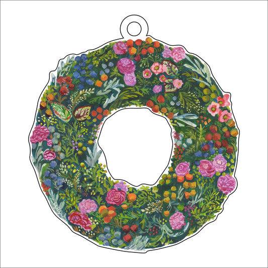 Basel Fruit Wreath Ornament KHA-165 | 0.25in. Acrylic