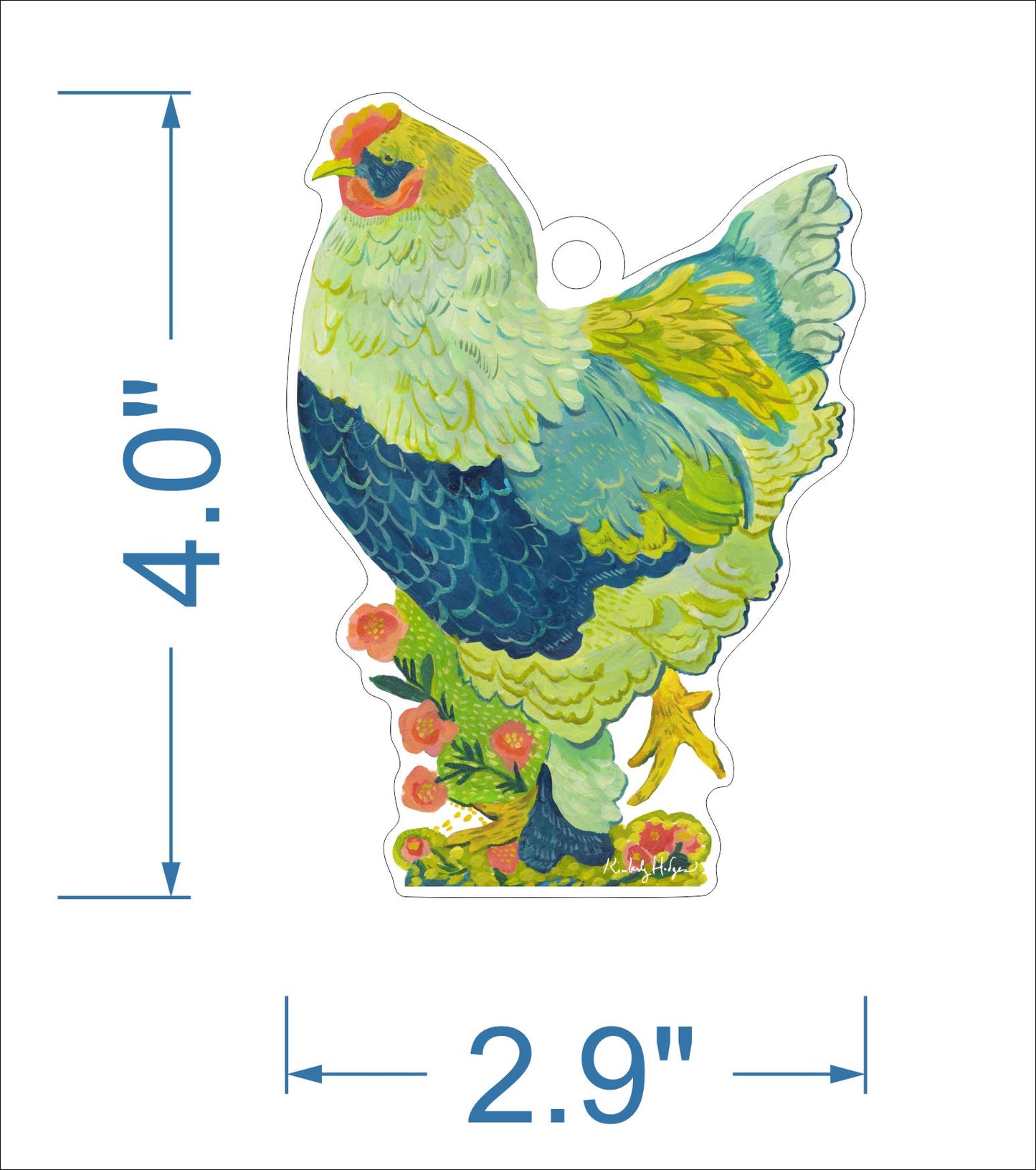 Brahma Chicken Ornament KHA-169 | 0.25in. Acrylic