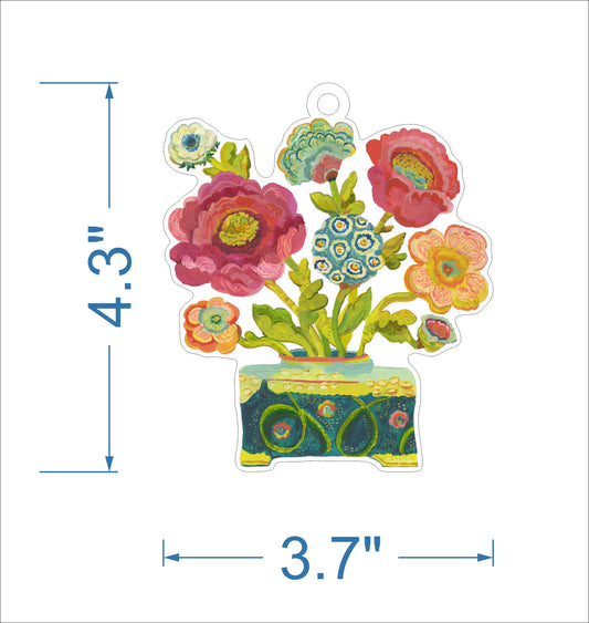 Provence Poppy ii Ornament KHA-178 | 0.25in. Acrylic