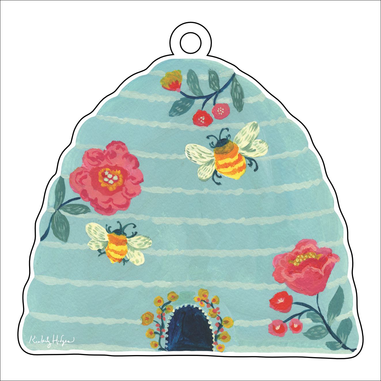 Beehive Ornament KHA-181 | 0.25in. Acrylic