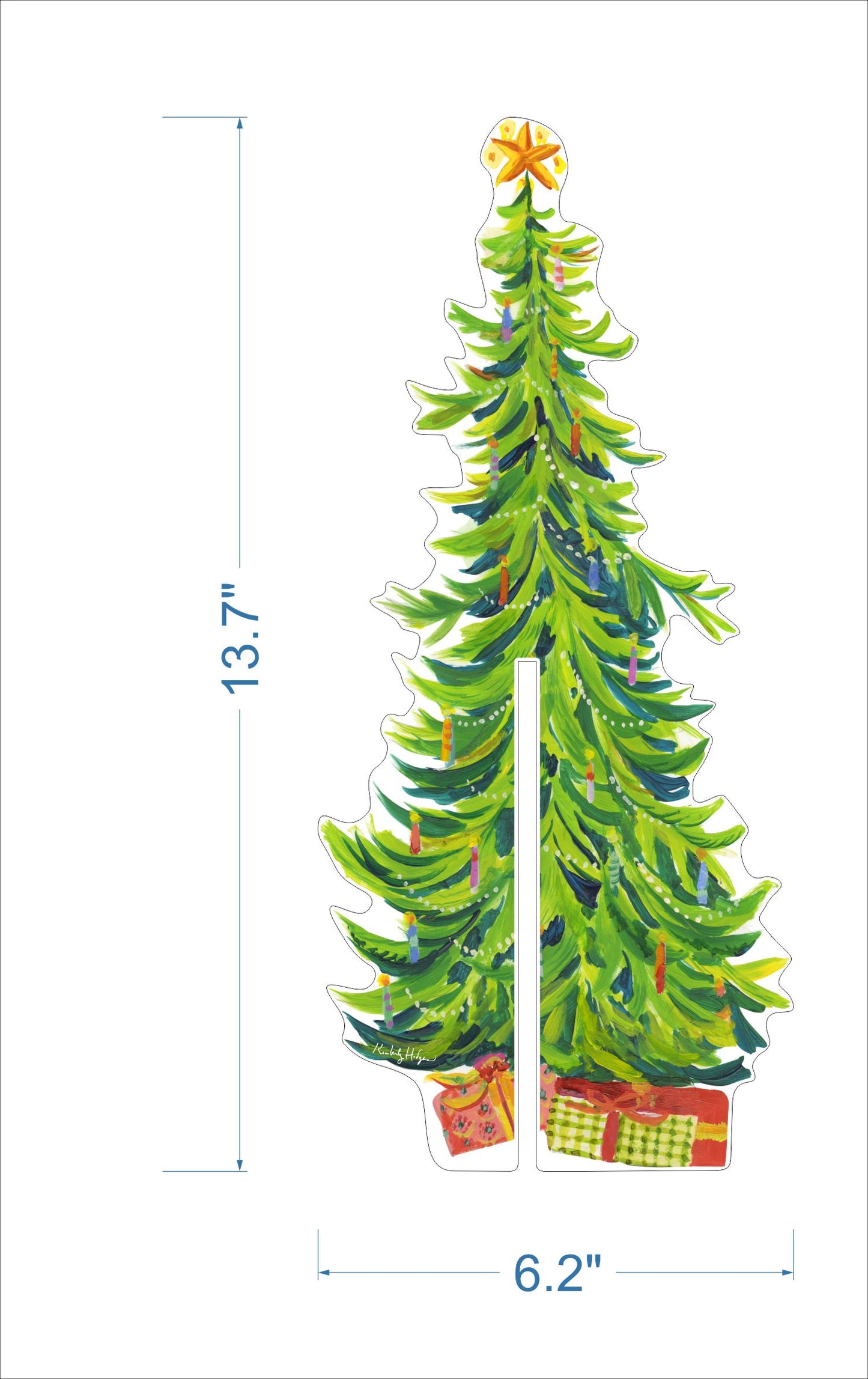 Brewer Spruce 2 Piece Acrylic Holiday Tree Set