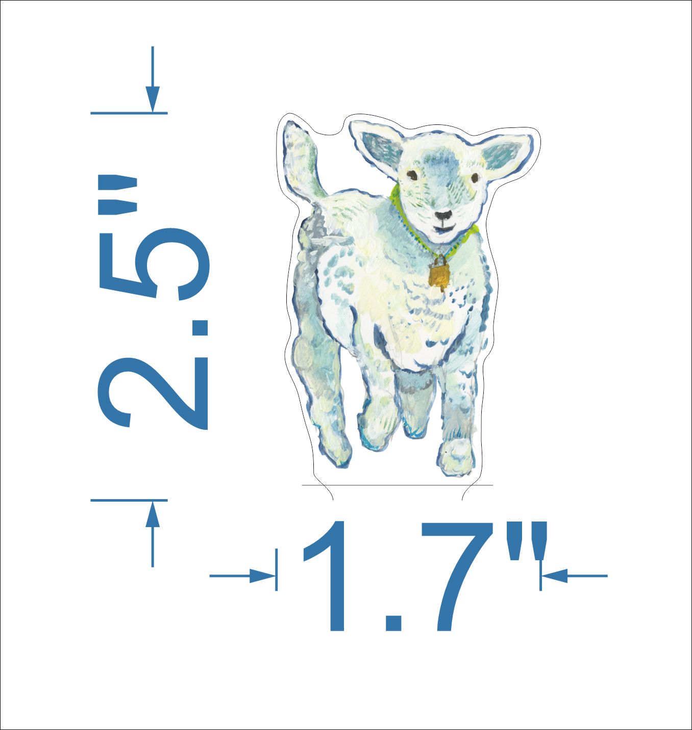 KHA-230 Nativity Standing Lamb | 0.75 Acrylic