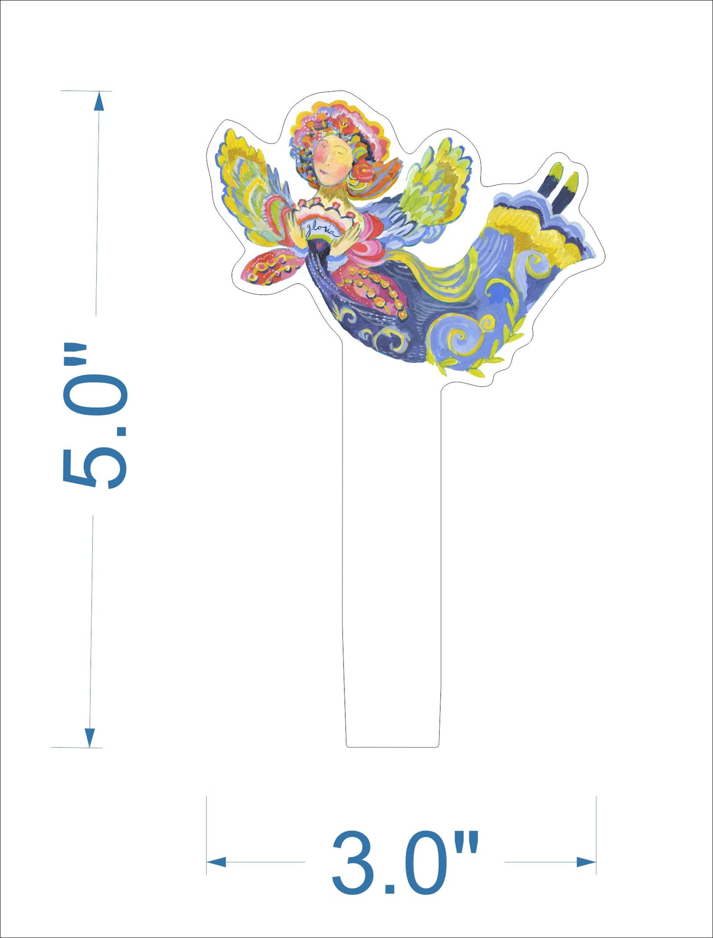 KHA-234 Nativity Angel Mini + Stand | 0.25 Acrylic