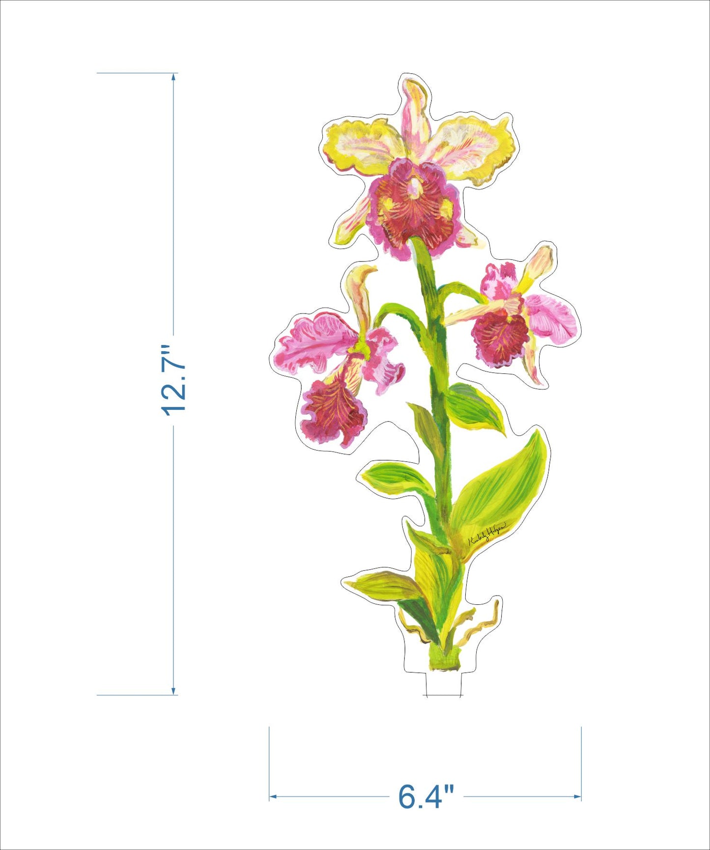 Cattleya Orchid | 0.25in. Acrylic Floral