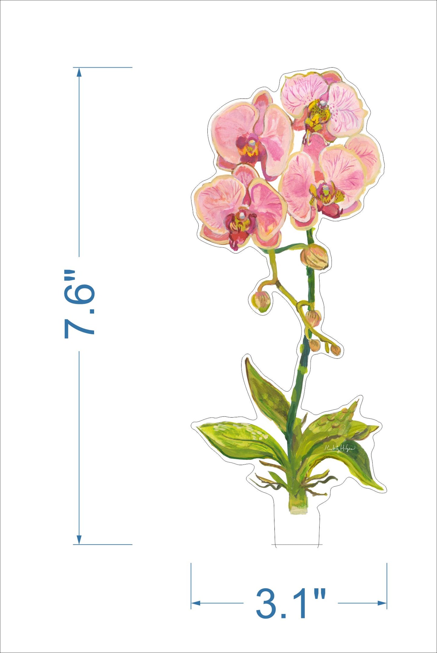 Coral Orchid | 0.25in. Acrylic Floral