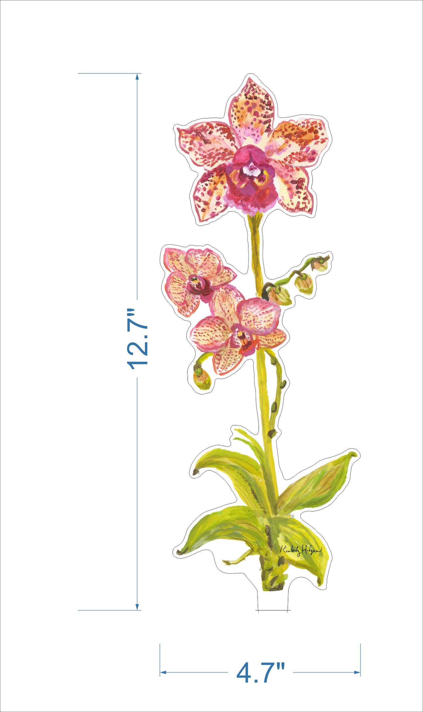 Leopard Orchid | 0.25in. Acrylic Floral