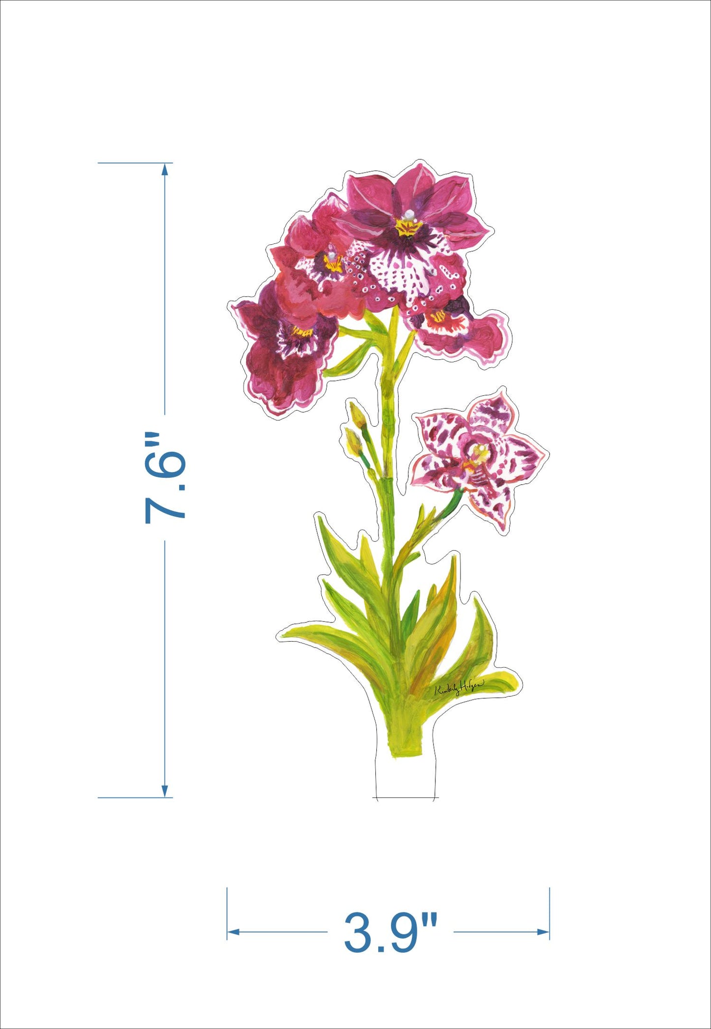 Pansy Orchid | 0.25in. Acrylic Floral