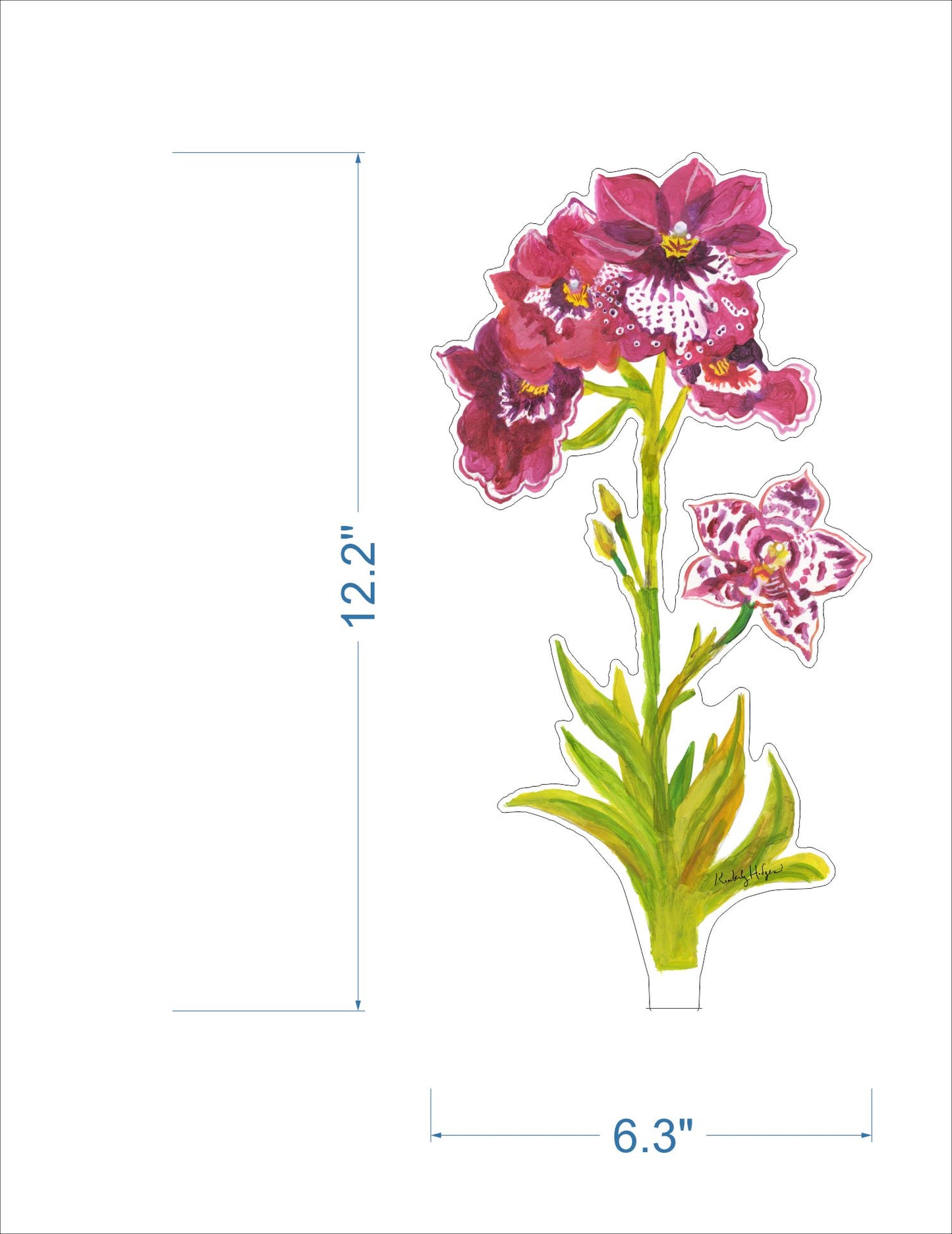 Pansy Orchid | 0.25in. Acrylic Floral