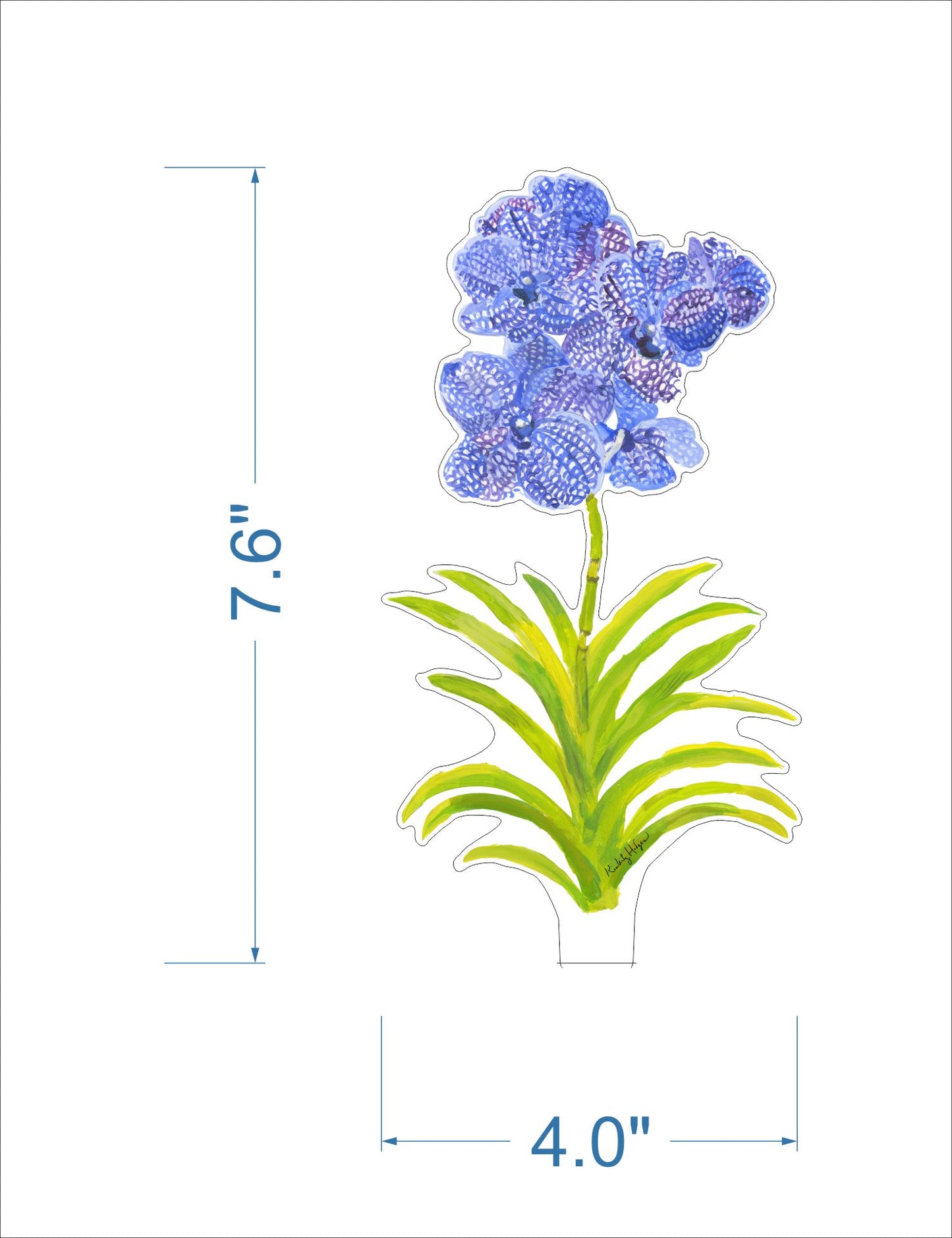 Vanda Orchid | 0.25in. Acrylic Floral