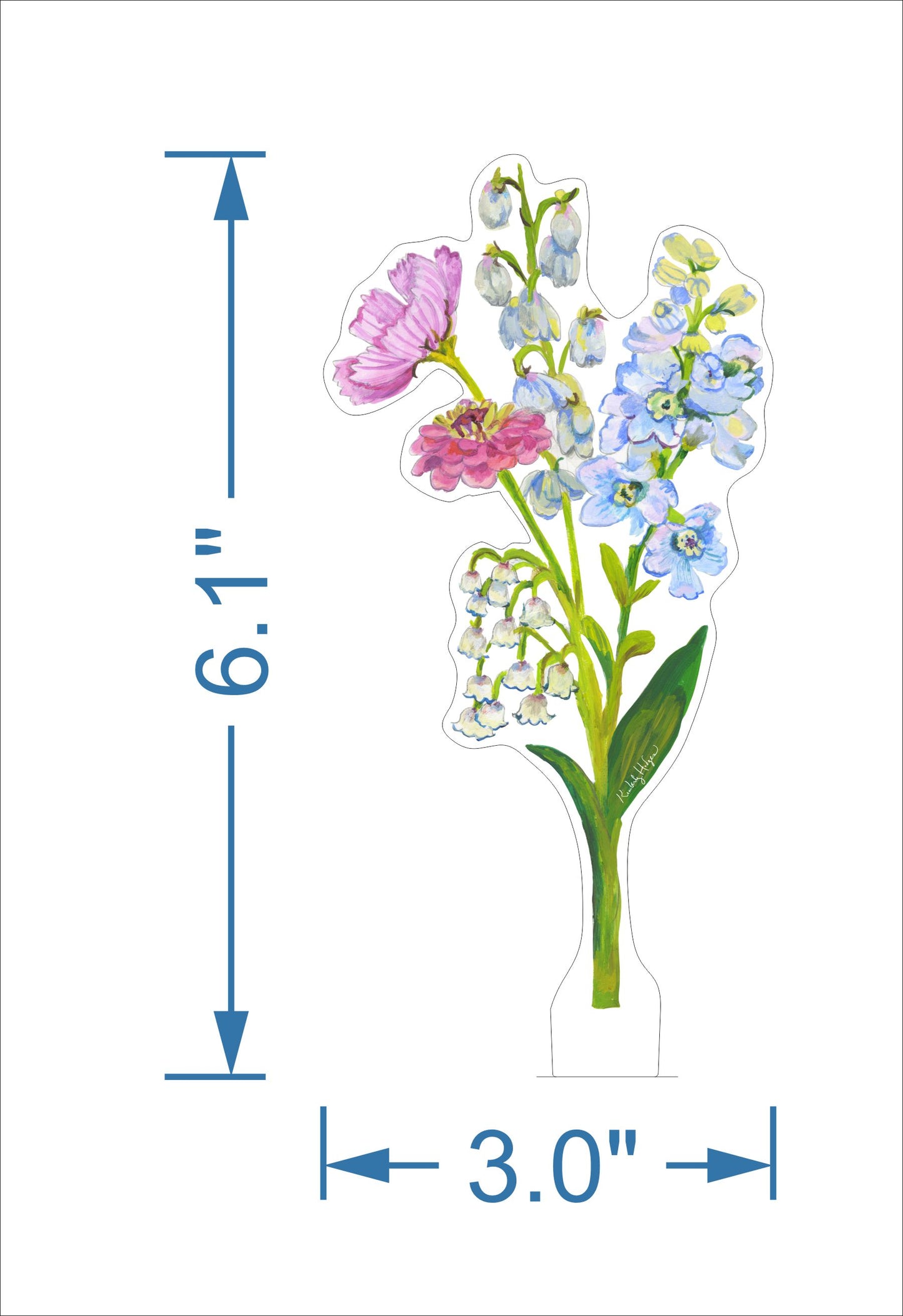 Delphine Flower  | 0.25in. Acrylic Floral