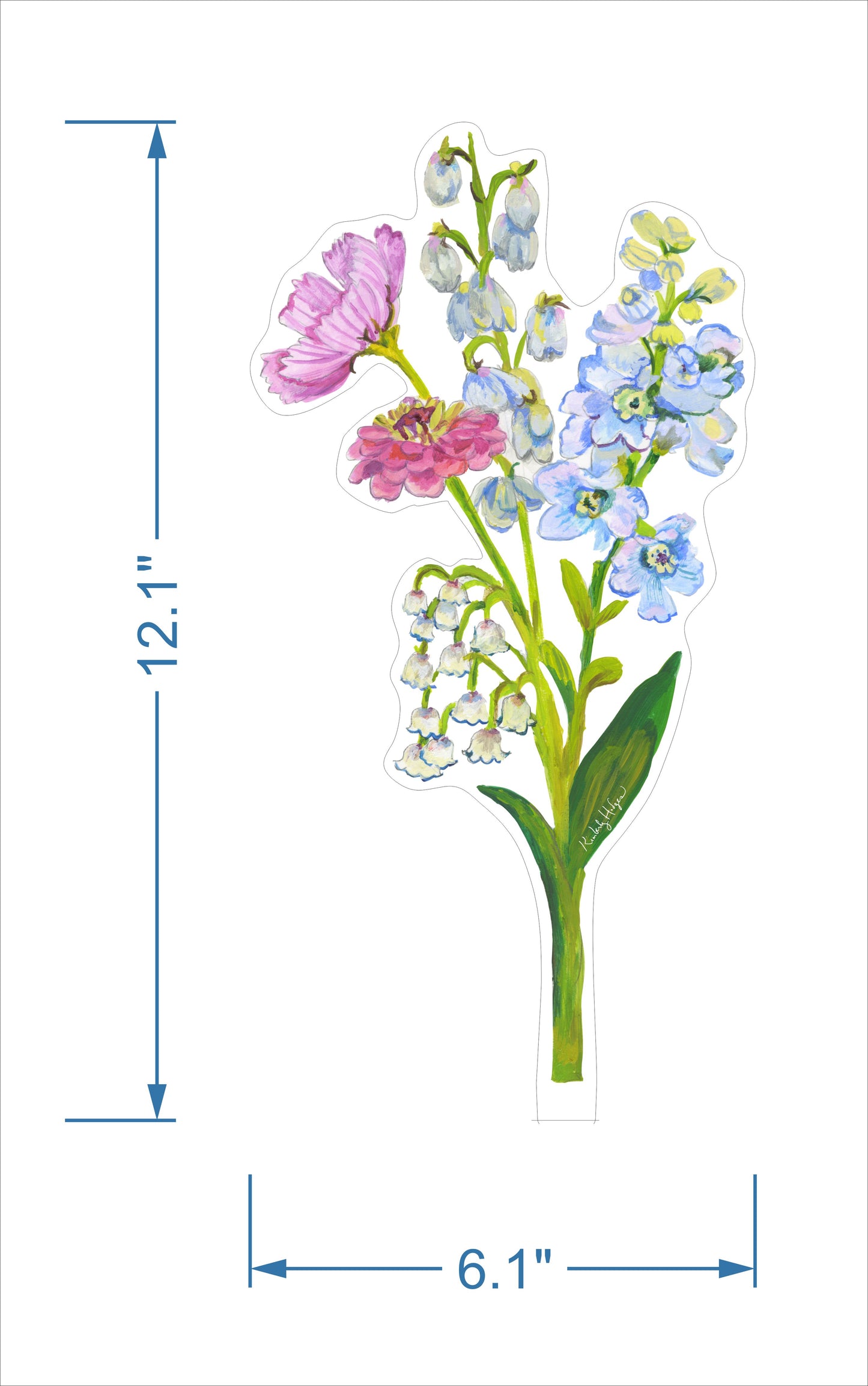 Delphine Flower  | 0.25in. Acrylic Floral