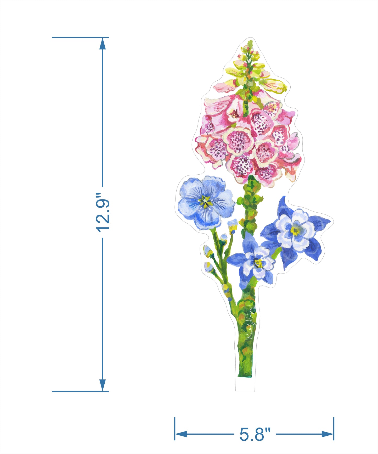 Foxglove Flower  | 0.25in. Acrylic Floral