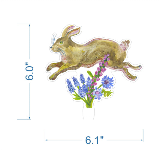 Running Rabbit | 0.25in. Acrylic Floral
