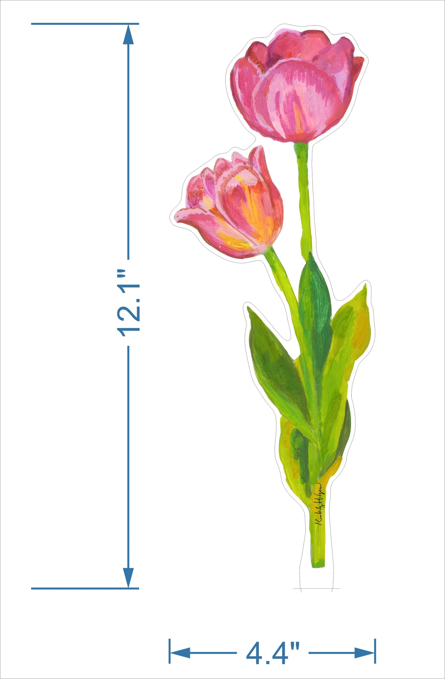 Pink Tulips | 0.25in. Acrylic Floral
