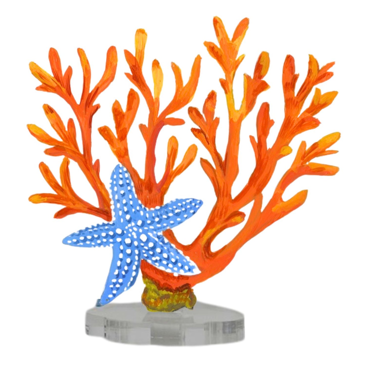 Starfish & Red Coral | 0.25in. Acrylic Floral