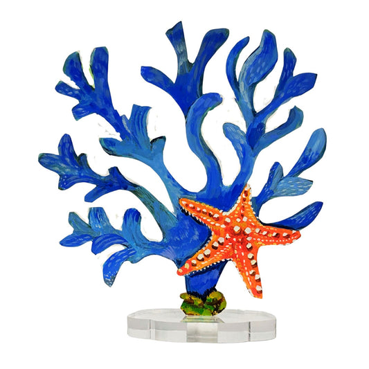 Starfish & Blue Coral | 0.25in. Acrylic Floral