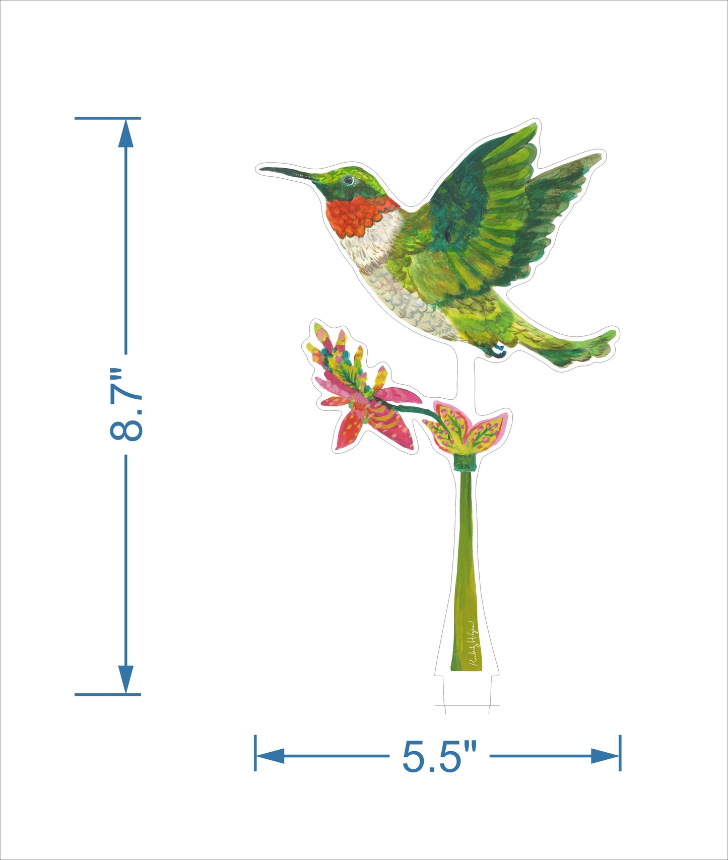Hummingbird | 0.25in. Acrylic Floral